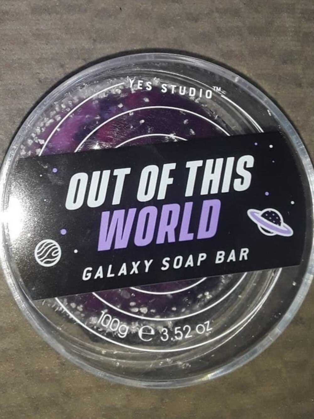 YES STUDIO OUT OF THIS WORLD GALAXY VEGAN SOAP BAR + TRAVEL DISH. Push Pop, Pen